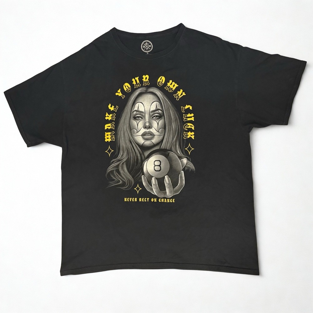 "Make Your Own Luck" ODM Streetwear Shirt "Never Rely On Chance" XL BLACK